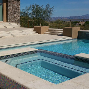 Contemporary Firepit and Patio Decking