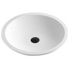Karran Quattro QM162 Matte White Acrylic 19" Round Bathroom Vessel Sink