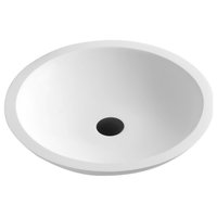 Karran Quattro QM162 Matte White Acrylic 19" Round Bathroom Vessel Sink