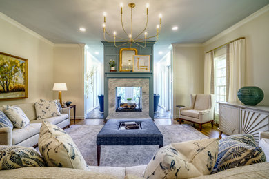 Example of a classic living room design in Other