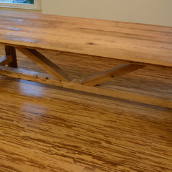 Reclaimed oak wood beam style dining table - Dining Tables