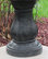 Sunnydaze 2-Tier Outdoor Water Fountain, Solar-on-Demand, Black, 35"