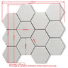 Thassos White Marble Hexagon Mosaic Tile 4 inch Polished, 1 sheet