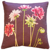 Pillow Decor - Pink Dahlias Square Tapestry Throw Pillow