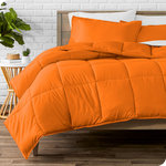 Bare Home - Bare Home Down Alternative Comforter Set, Orange, Twin/Twin Xl - 100% Hydro-Brushed Microfiber with Polyfiber Fill