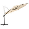 11.5' UV Resistant Deluxe Offset Warm White Patio Umbrella, Base