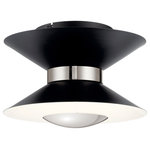 Elan Lighting - Elan Lighting 84132 Kordan - 14" 18W 1 LED Semi-Flush Mount - Kordan's finish and form are inspired by a cocktaiKordan 14" 18W 1 LED Matte Black Clear PoUL: Suitable for damp locations Energy Star Qualified: n/a ADA Certified: n/a  *Number of Lights: Lamp: 1-*Wattage:18w LED bulb(s) *Bulb Included:Yes *Bulb Type:LED *Finish Type:Matte Black