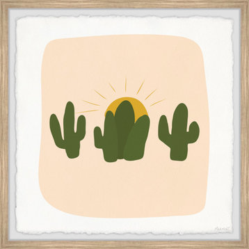 "Cactus Cuttings" Framed Painting Print, 12x12