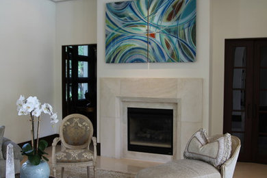 Living room - traditional living room idea in Houston