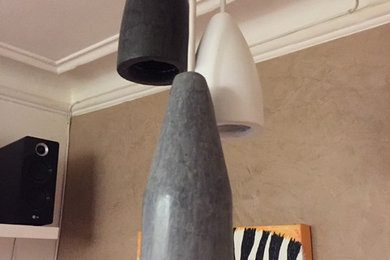Polished concrete Lamps and vénitien stucco hand made