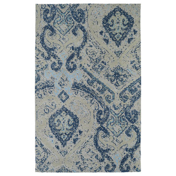 Kaleen Machine Tufted Cozy Toes Polyester Rug, Blue, 8'x10'