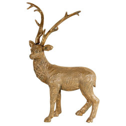 Traditional Christmas Decorations A&B Home Standing Reindeer Statue