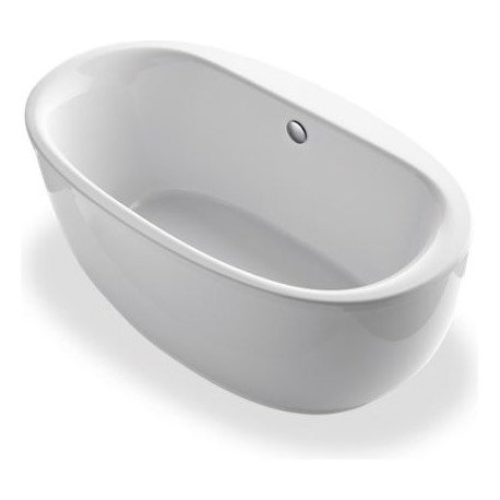 Kohler Sunstruck 66" X 36" Freestanding Bath & Center Drain, White