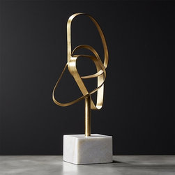 Standing Infinity Brass Knot Sculpture | CB2 - Baby And Kids