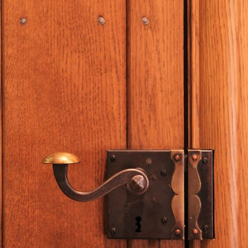 Custom Millwork featuring Salvaged Antique Oak, Inspired by French Pattern Books