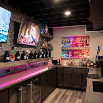 Finished Basement with Bar, Bathroom, Gym and Secret Room in Ann Arbor, MI