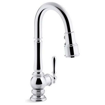 Kohler Artifacts Kitchen Faucet w/ 16" Pull-Down, Polished Chrome