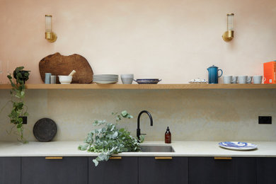 Inspiration for a rustic kitchen in London.