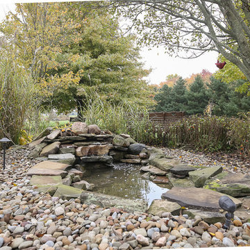 Deck, Attached Roof with Screens, Re-built Water Feature