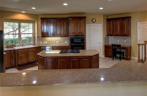 Help Brown Tan Counters White, White Kitchen Cabinets With Light Brown Granite Countertops