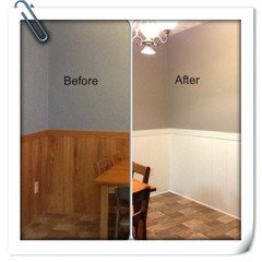 Do I Paint Or Wallpaper Over 70 S Wood Paneling