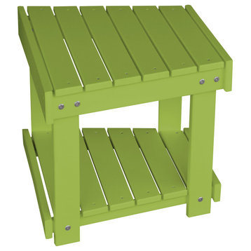 Poly New Hope Bench and Side Table, Tropical Lime