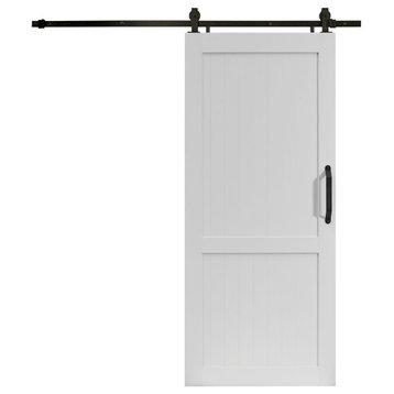 Millbrooke H Style PVC White Barn Door, 36" X 84"