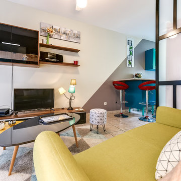 Salle de séjour d'un appartement situé à Argelès sur mer dans le 66
