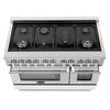 Cosmo Pro Double Oven Dual-Fuel Range 6 Burners w/ Griddle 48”