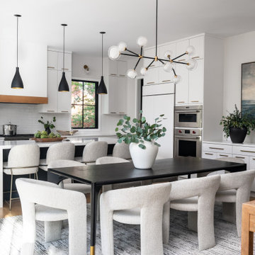 North Arlington Virginia Classic Modern Dining Room & Kitchen