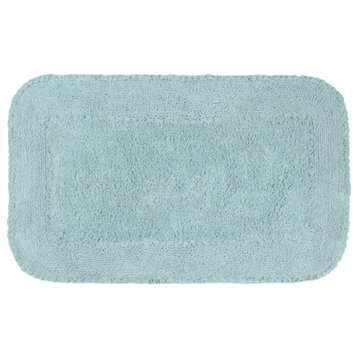 Radiant Collection Bath Rugs Set, 21x34 Rectangle, Sky Blue