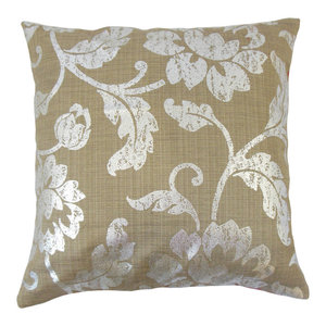The Pillow Collection Zola Foliage Bedding Sham Antique Gold Standard//20 x 26,