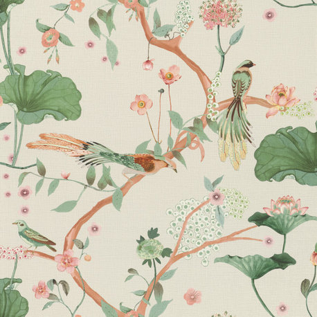 Asa Bone Whimsical Trail Wallpaper, Swatch