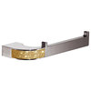 Cecilia Gold Swarovski Crystals Toilet Paper Holder Without Lid, Chrome-Gold