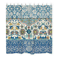 Laural Home Royal Blue Bohemian Tapestry Shower Curtain