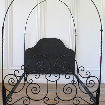 Custom Black Iron Queen Size Canopy Bed