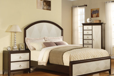 Audry Two Tone Panel 5 PC Traditional Bedroom Set