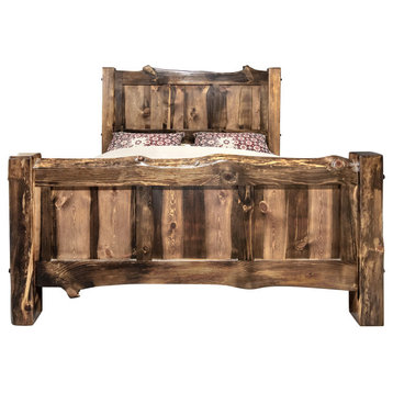 Big Sky Collection Live Edge Panel Bed, Queen, Provincial Stain