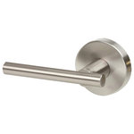 Designers Impressions - Designers Impressions Kain Design Door Lever, Satin Nickel, Dummy, Inactive D - Adjustable Latch to fit 2 3/8" and 2 3/4" Backsets