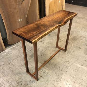 Highly Figured Black Walnut Console Table - P10747