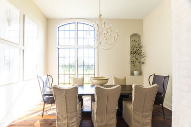 Large farmhouse kitchen/dining room combo photo in Other
