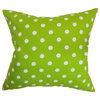 Nancy Polka Dots Pillow Chartreuse White 18"x18"