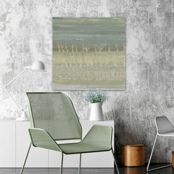 "Muted Horizon V" Painting Print on Wrapped Canvas