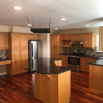 Kitchen Cabinet Refinishing - Before Photo