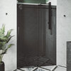 VIGO 72"x74" Elan Frameless Sliding Shower Door, Matte Black