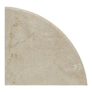 Crema Marfil Marble Both Side Polished Bathroom Corner Shelf 9''x9