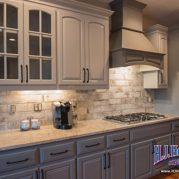 Two Toned Painted Cabinets