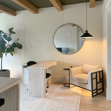 Home Office Designs with Faux Wood Beams