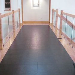 Recycled Leather applied to staircases, why choose wood or boring carpet! - Wall And Floor Tile