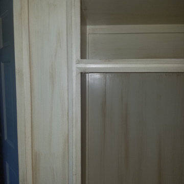 Old dark bookcase/entertainment piece refinshed